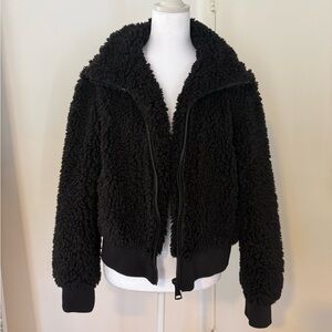 Zara Elegant Black Teddy Jacket